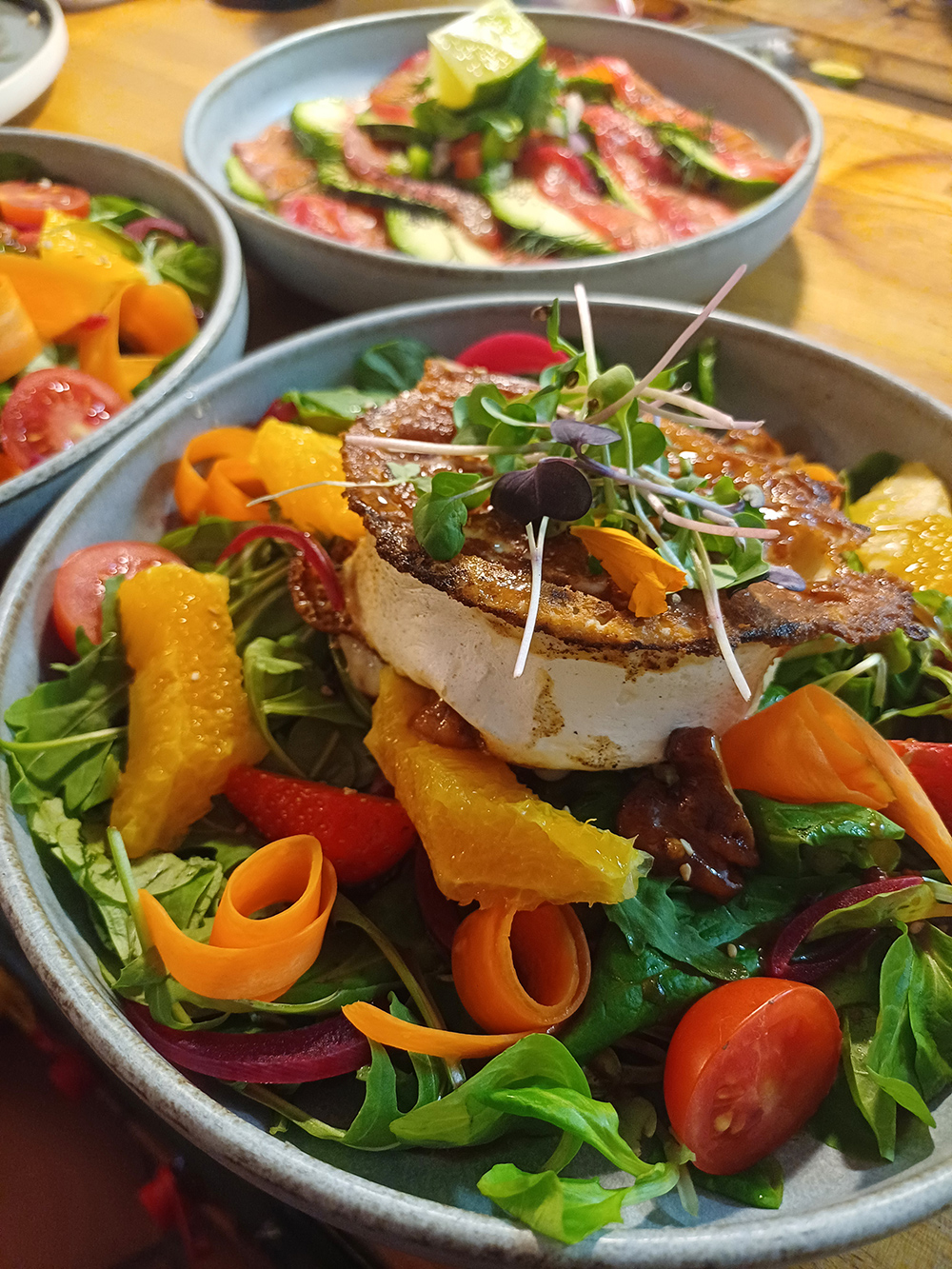 Ensalada queso de cabra